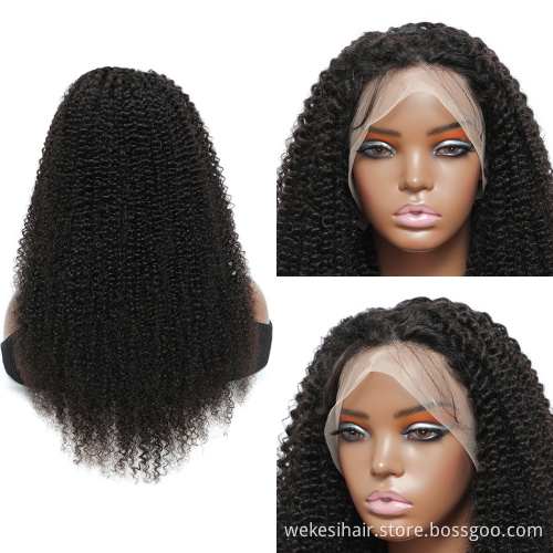 WKS Transparent HD Lace Frontal wig,13x6 Lace Front Human hair wigs with Baby Hair,Transparent Lace Front wigs for black women